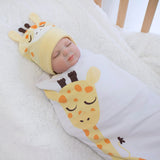 Giraffe Swaddling Stretchie & Beanie Set