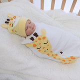 Giraffe Swaddling Stretchie & Beanie Set